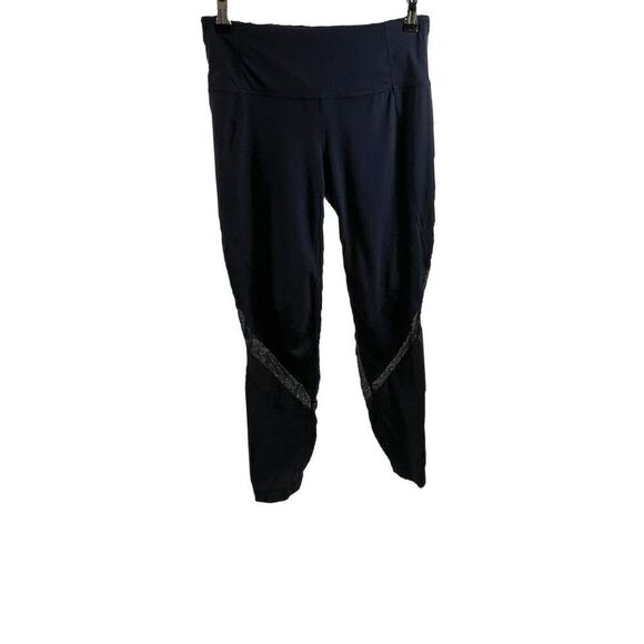 Athleta Navy Mesh Shine Salutation Leggings Size S - Picture 1 of 9